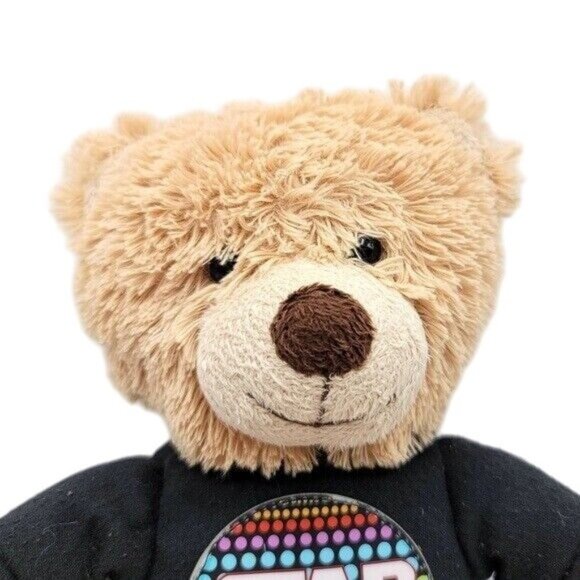 2/$15 Star Wars Teddy Bear Plush Brown 13.5" Black Shirt Retro Logo Design - Picture 2 of 12
